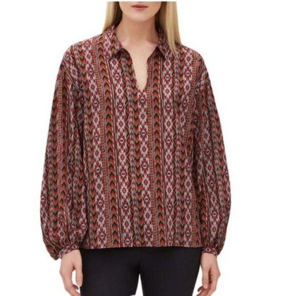 Lafayette 148 Long Sleeve Silk Blouse - Picture 1 of 8